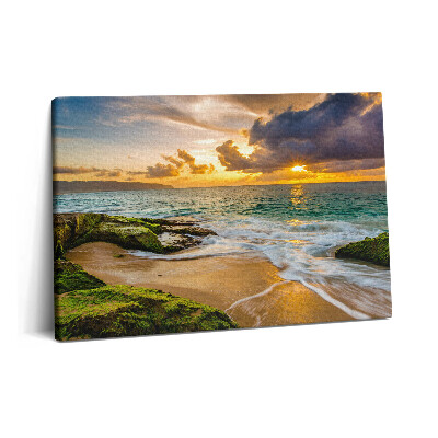 Canvas kép 60x40 Strand naplementében