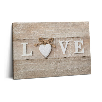 Canvas kép 60x40 Szerelem felirat
