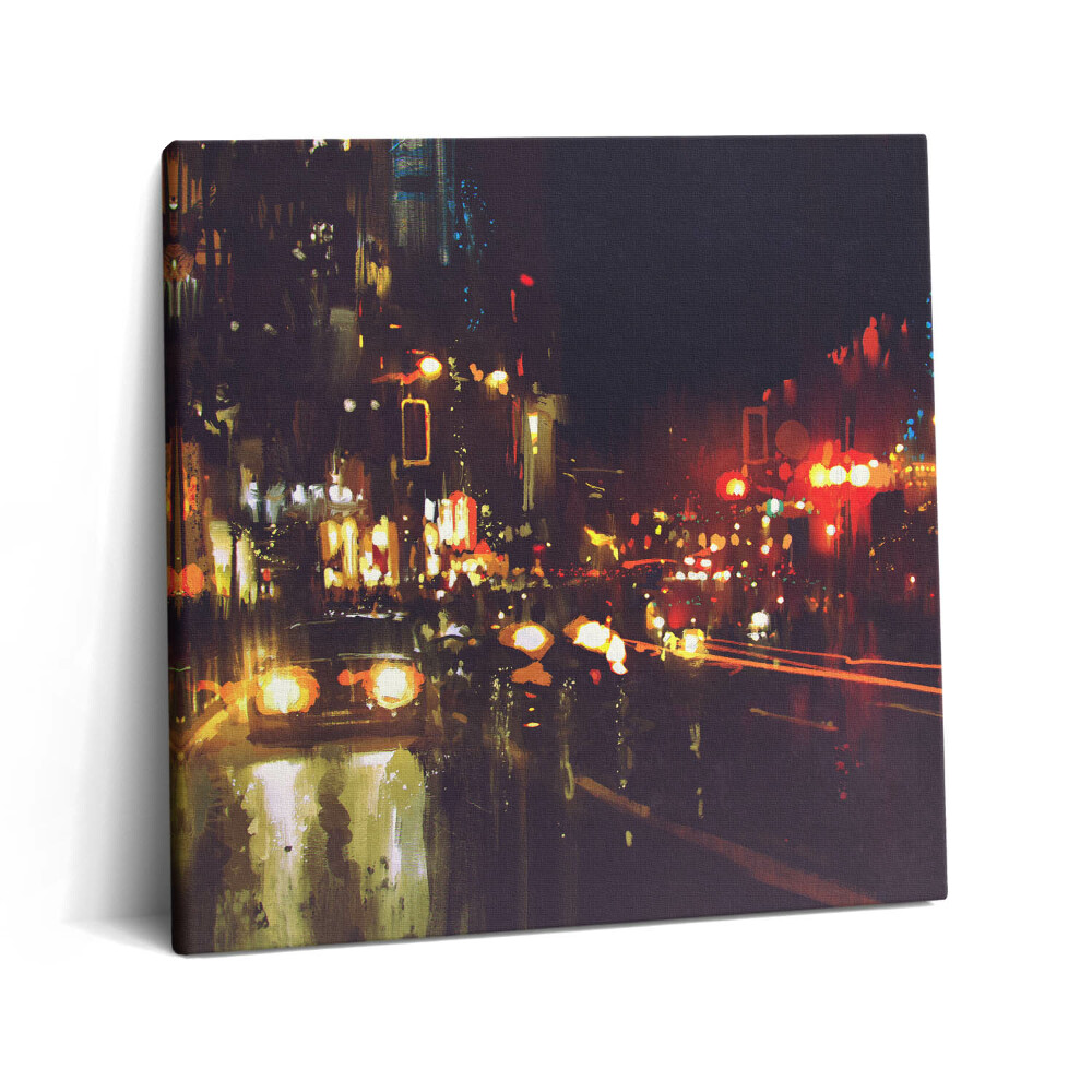 Vászonkép 60x60 Elmosódott festett város