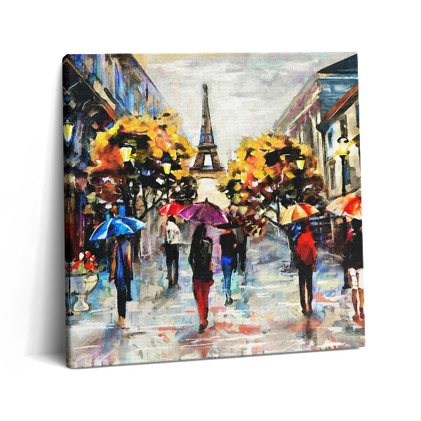 Vászonkép 60x60 Utcák Eiffel Nova - festett őszi