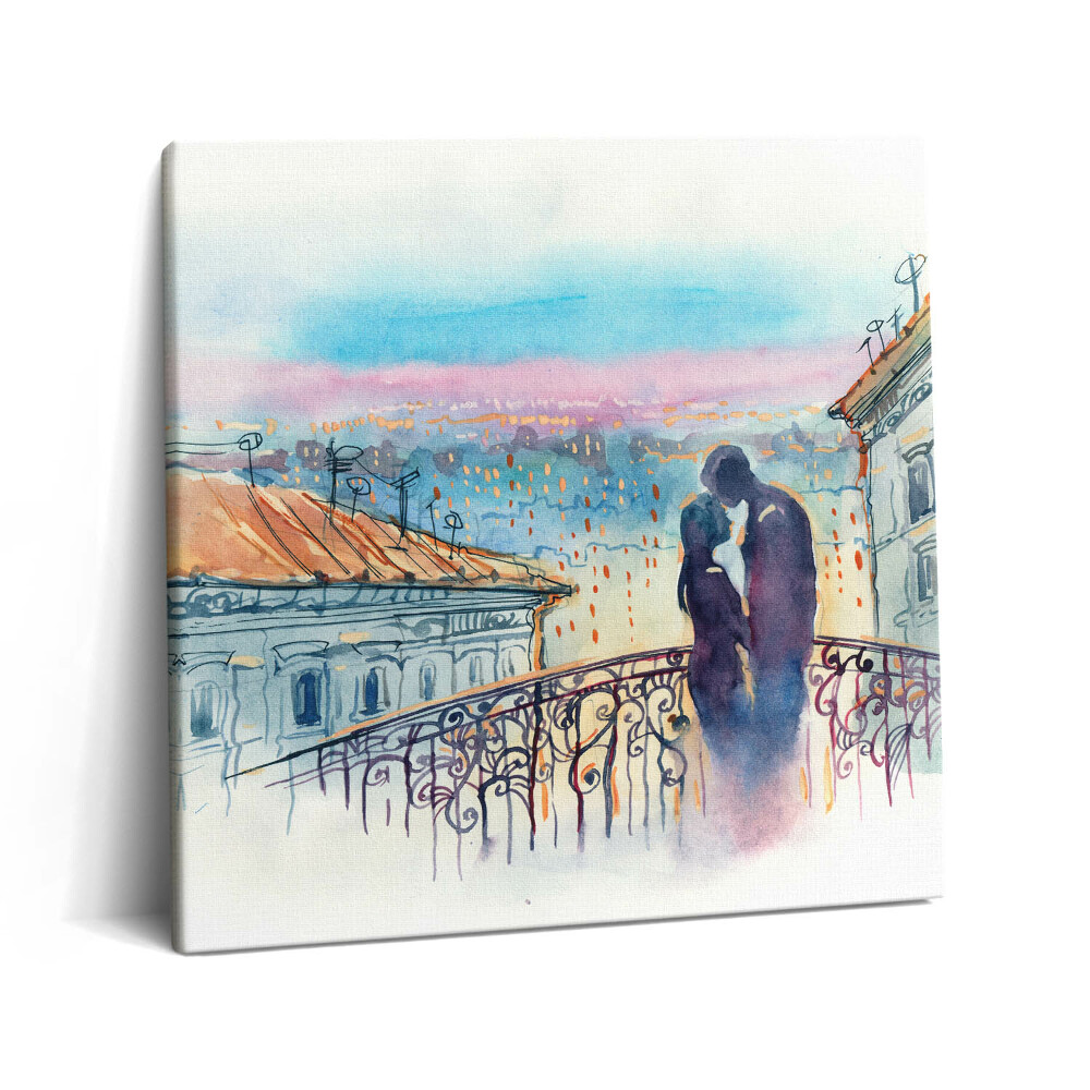 Vászonkép 60x60 Szerelmes párt ábrázoló festmény