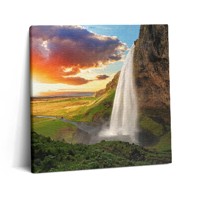 Vászonkép 60x60 Vízesés Izlandon