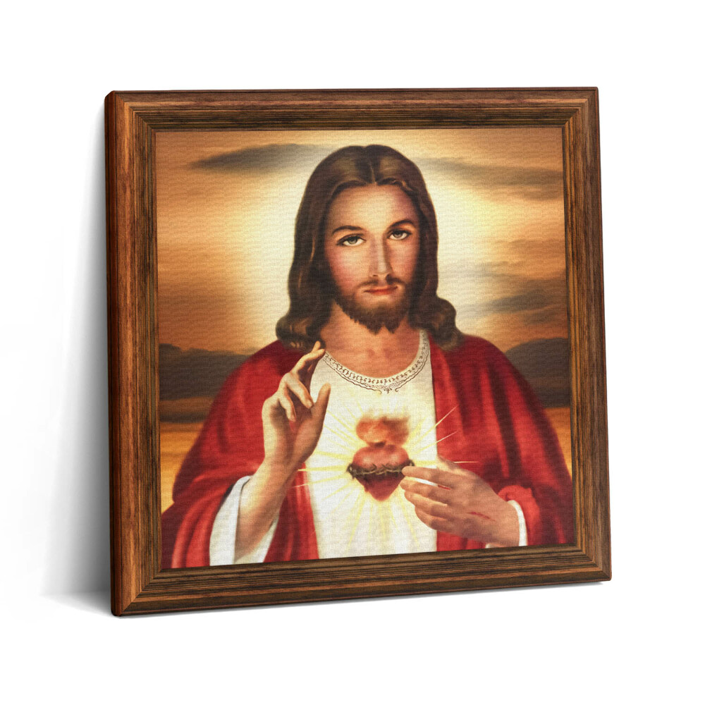 Vászonkép 60x60 Jézus szíve fakeretben