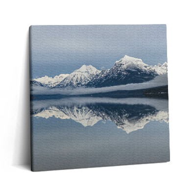 Vászonkép 60x60 Hegyek tükröződése a tóban