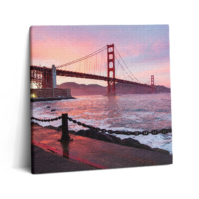 Vászonkép 60x60 Kilátás a Golden Gate hídra