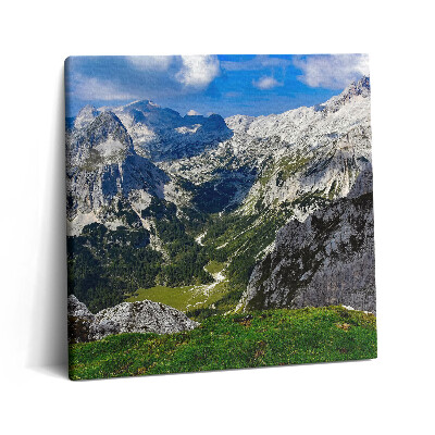 Vászonkép 60x60 Sziklás hegyvidéki táj