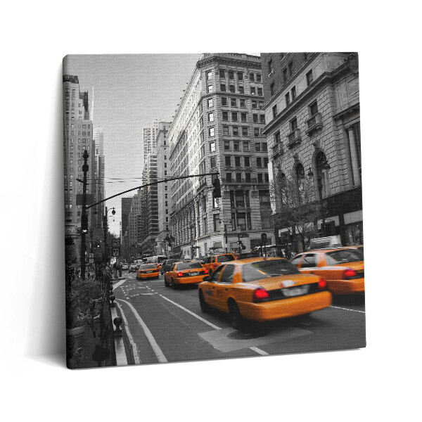 Vászonkép 60x60 Taxiforgalom egy manhattani sugárúton