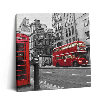 Vászonkép 60x60 Történelmi amerikai busz az utcán