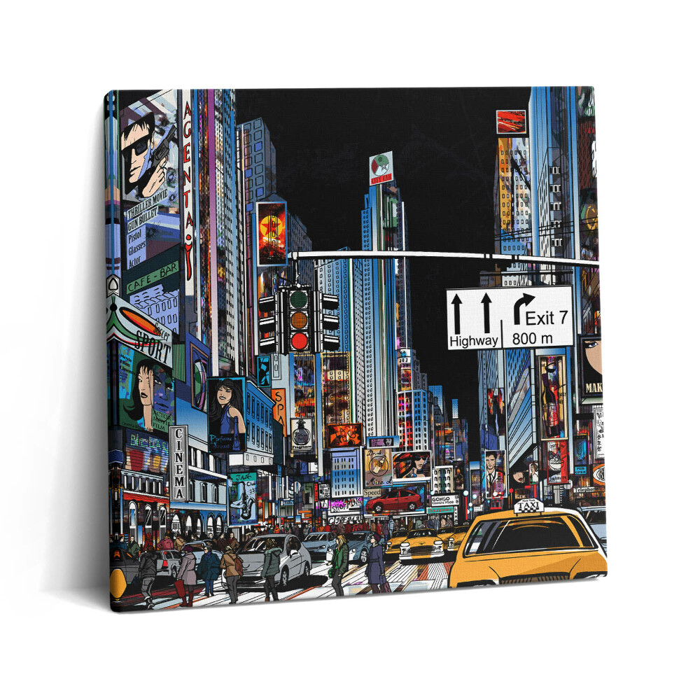 Vászonkép 60x60 Képregényes látomás New Yorkban