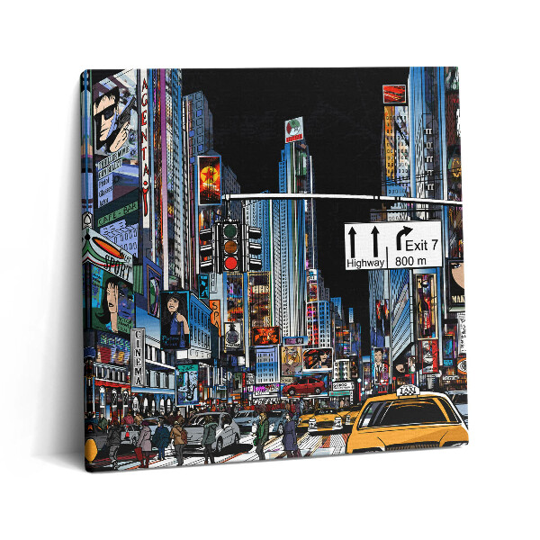 Vászonkép 60x60 Képregényes látomás New Yorkban