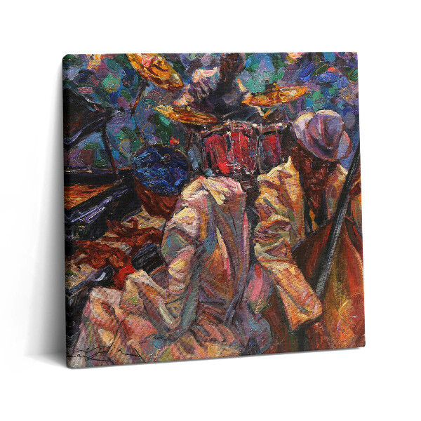 Vászonkép 60x60 Művészet - hangszeren játszó figurák