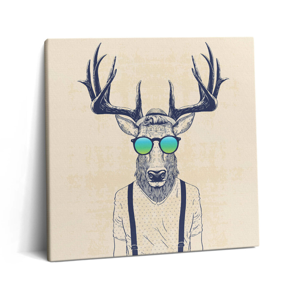 Vászonkép 60x60 Absztrakt szarvas emberi vonásokkal