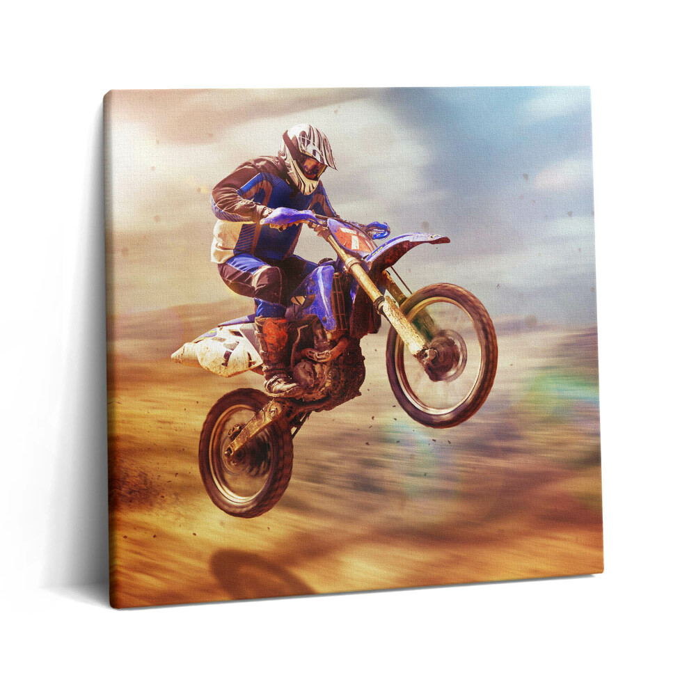 Vászonkép 60x60 Kerékpáros a sivatagban