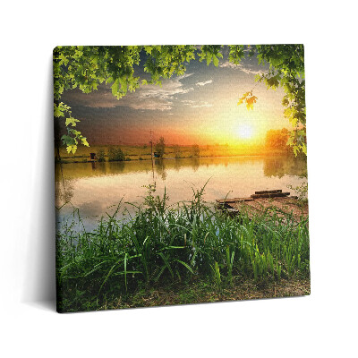 Vászonkép 60x60 Naplemente egy nyári napon