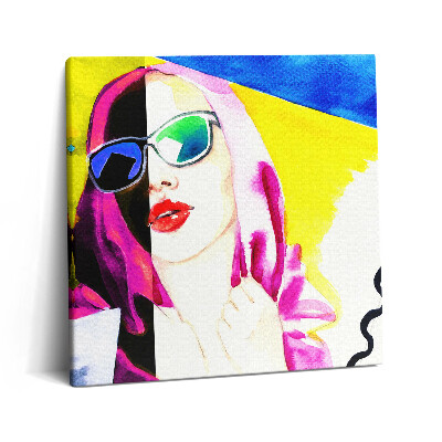 Vászonkép 60x60 Nő két arccal