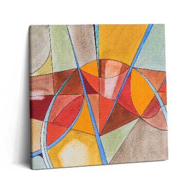 Vászonkép 60x60 Művészet - narancssárga ólomüveg