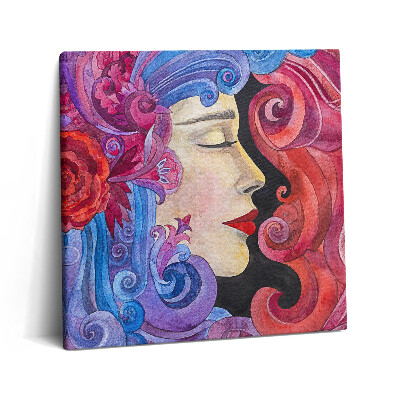 Vászonkép 60x60 Művészet - festett nő
