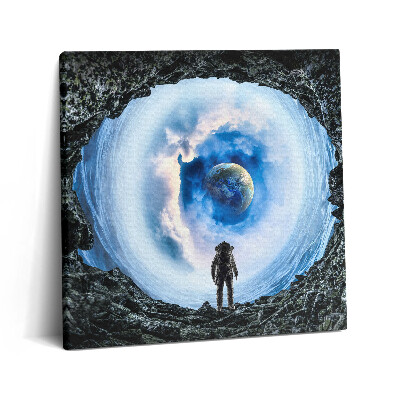 Vászonkép 60x60 Űrlyuk és űrhajós