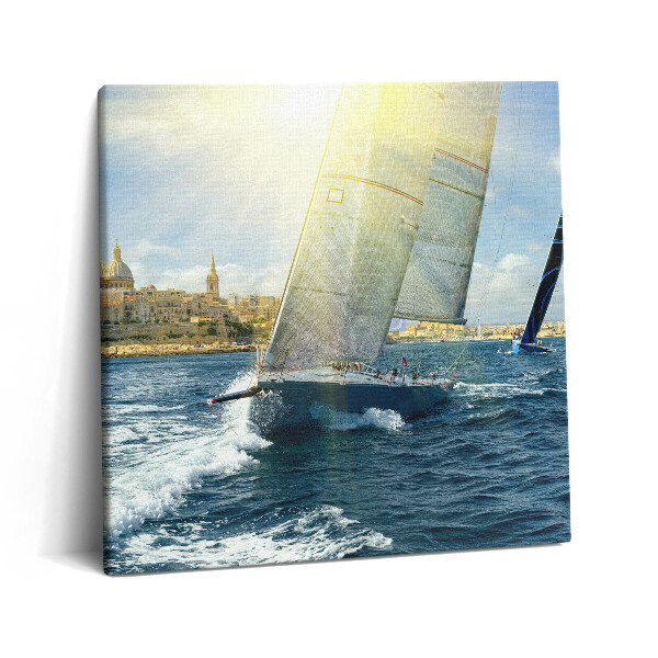 Vászonkép 60x60 Úszó jachtok