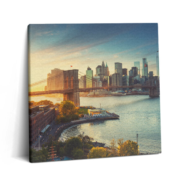 Vászonkép 60x60 Brooklyn híd Manhattanben New York