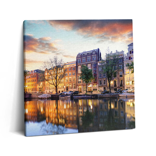 Vászonkép 60x60 Házak Amszterdam Hollandia