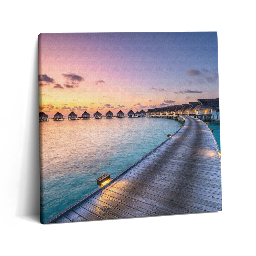 Vászonkép 60x60 Maldív-szigeteki naplemente