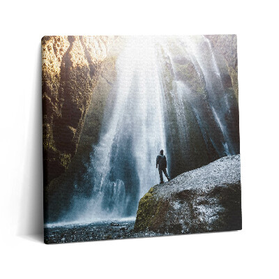 Vászonkép 60x60 A Gljufrabui vízesés látványa