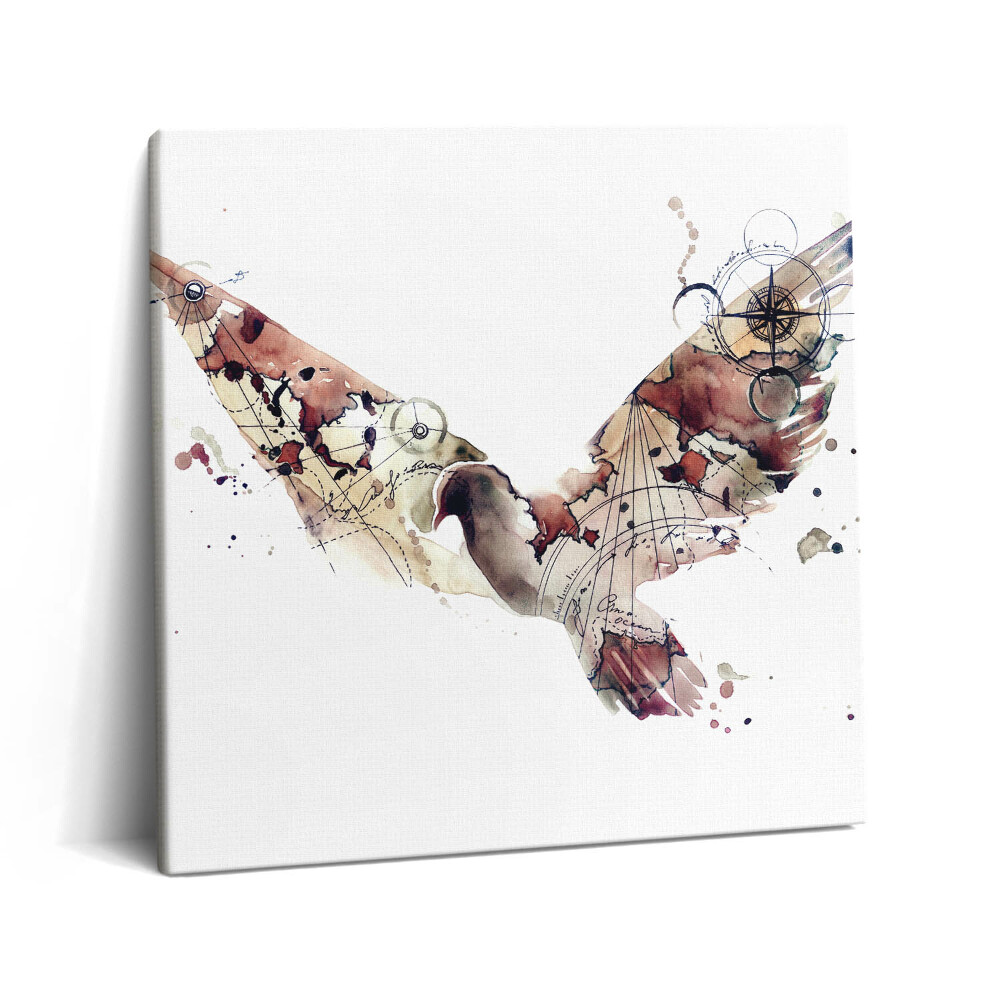Vászonkép 60x60 Absztrakt akvarell madár