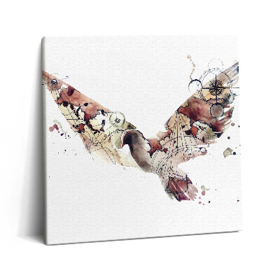 Vászonkép 60x60 Absztrakt akvarell madár