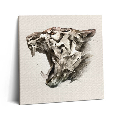 Vászonkép 60x60 Egy tigris festett portréja