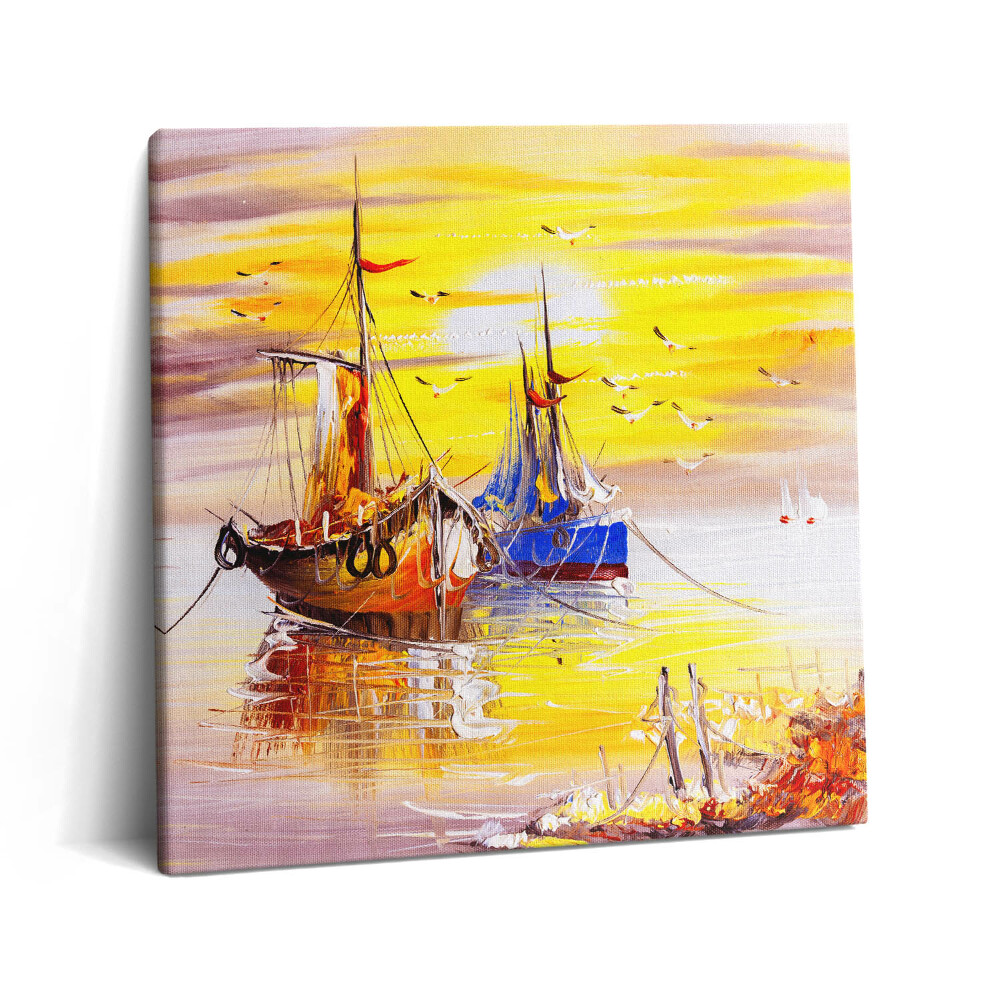 Vászonkép 60x60 Festett hajók