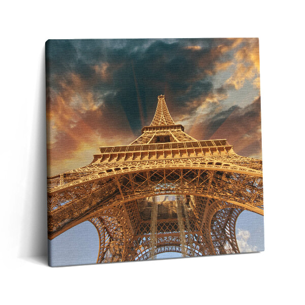 Vászonkép 60x60 Az Eiffel-torony a napsütésben