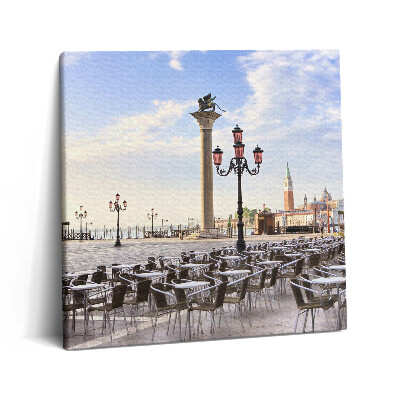 Vászonkép 60x60 Hagyományos piac Velencében