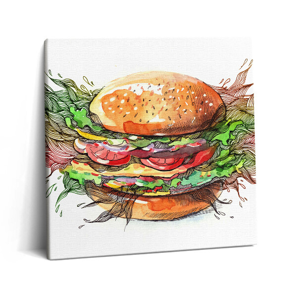 Vászonkép 60x60 XXL sajtburger