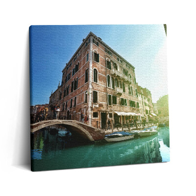 Vászonkép 60x60 Velence gyönyörű utcái a napsütésben