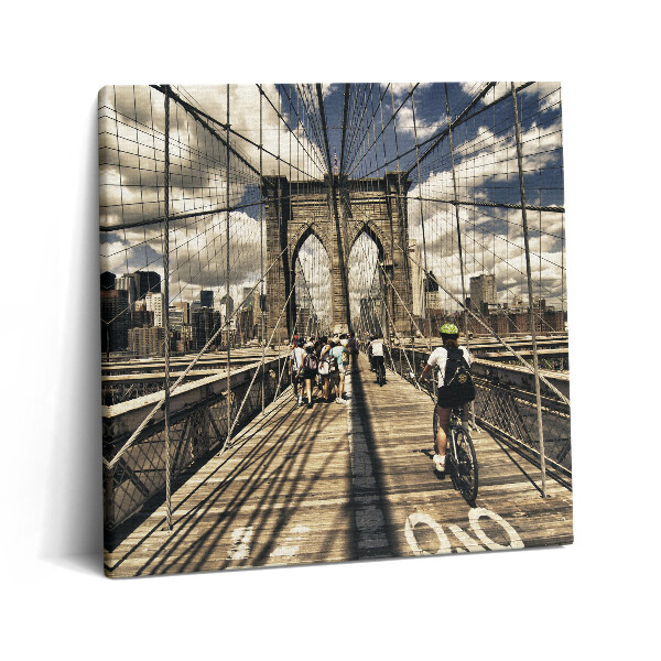 Vászonkép 60x60 A New York-i Brooklyn híd látképe