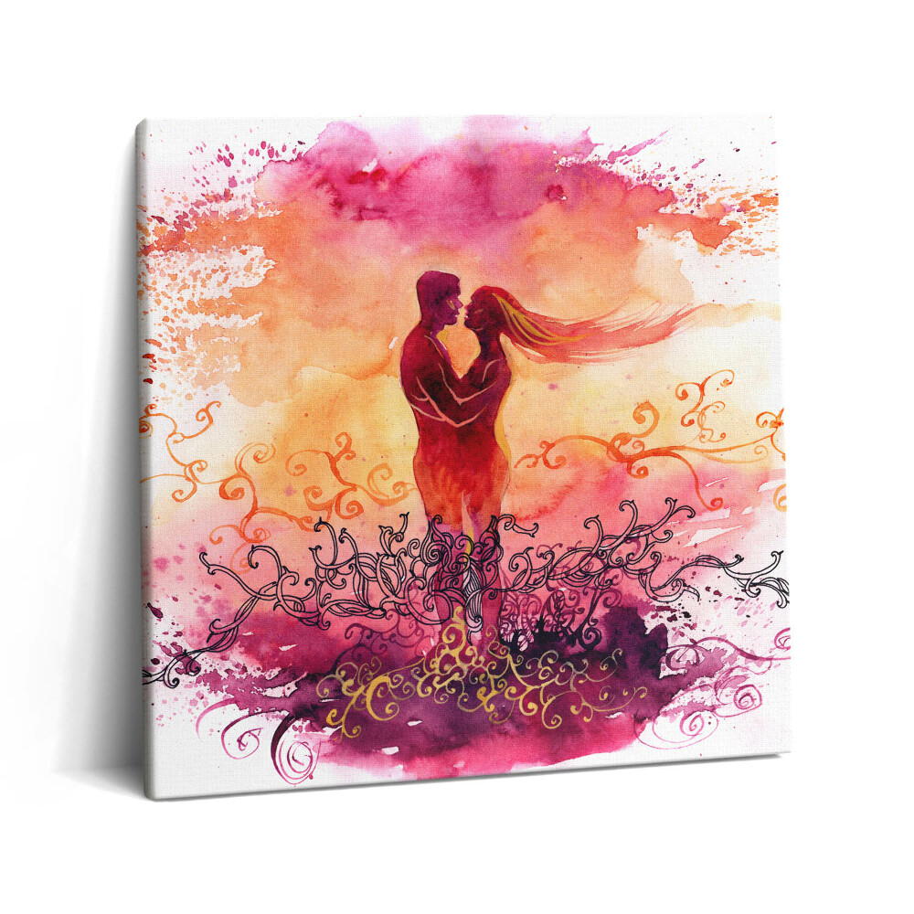 Vászonkép 60x60 Szerelmes pár naplementében