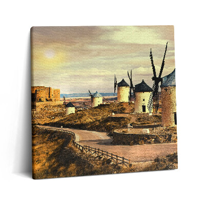Vászonkép 60x60 Cosuegra szélmalmok