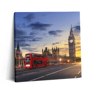 Vászonkép 60x60 Piros busz Londonban