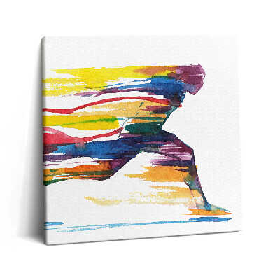 Vászonkép 60x60 Színes illusztráció egy futóról