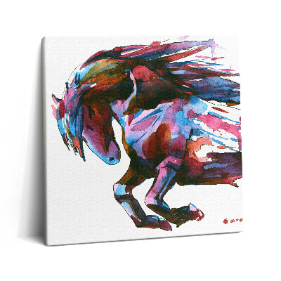 Vászonkép 60x60 Akvarell futó lófej