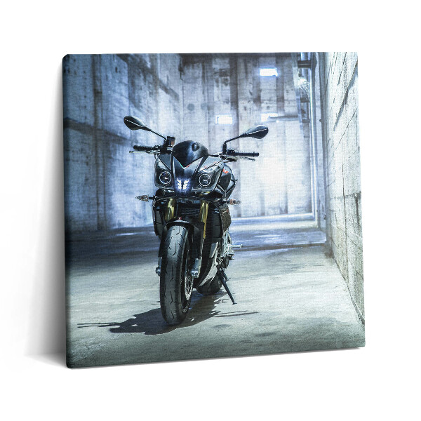 Vászonkép 60x60 Motorkerékpár betonozott városi sávban