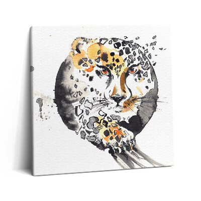 Vászonkép 60x60 Gepárd körben - absztrakt