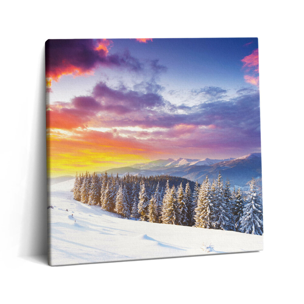 Vászonkép 60x60 Téli hegyi táj