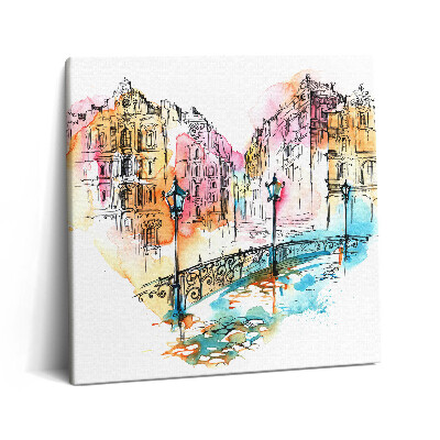 Vászonkép 60x60 Szív alakú építészet