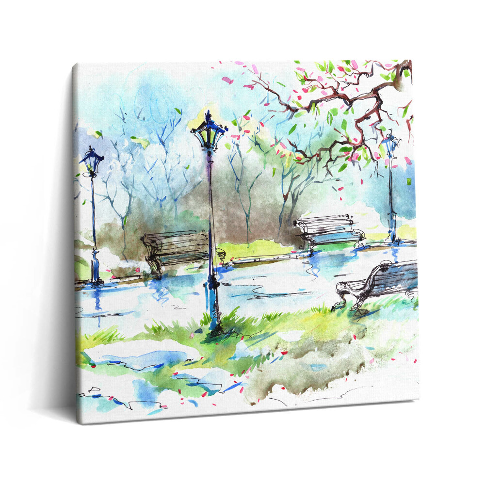 Vászonkép 60x60 Festői látvány a tavaszról egy parkban