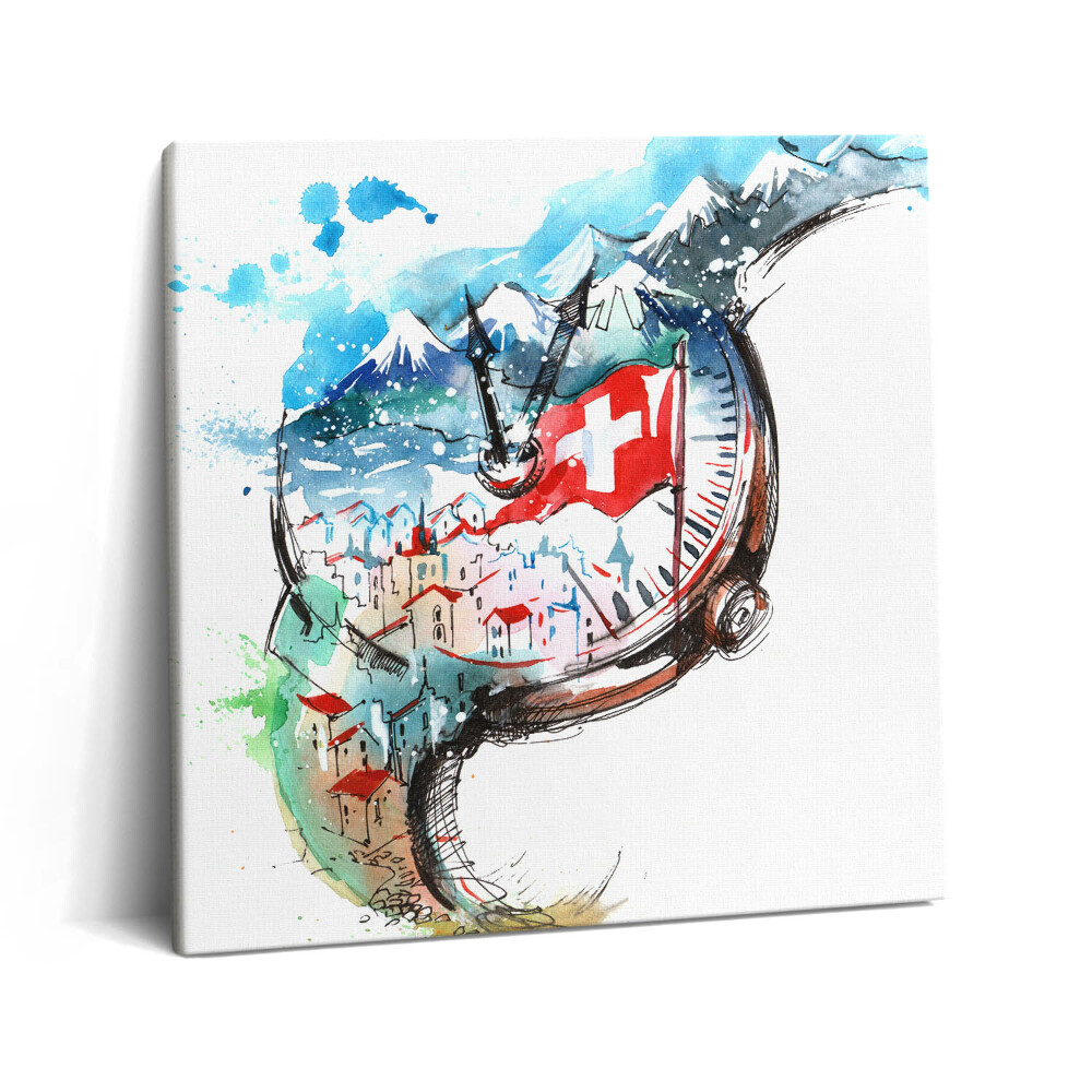 Vászonkép 60x60 Svájci óra