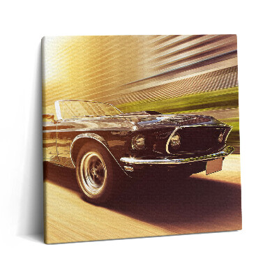 Vászonkép 60x60 Klasszikus autó mozgásban
