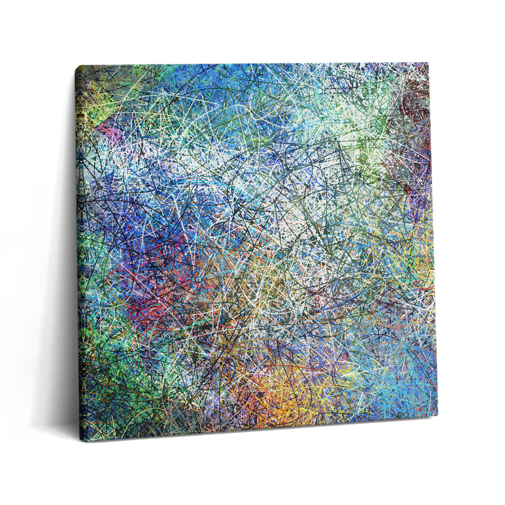 Vászonkép 60x60 Színes vonalak kifejező absztrakciója