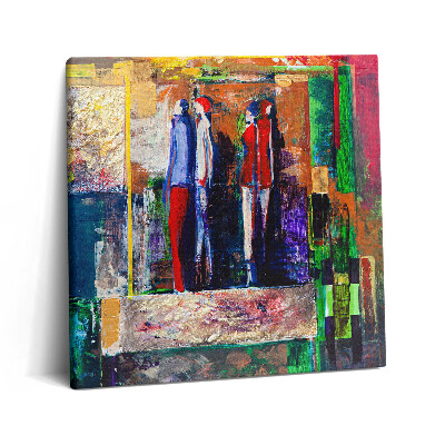 Vászonkép 60x60 Absztrakt festett művészet - emberek